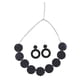 thumbnail image 1 of Conjunto De Collar Y Aretes Con Temática De Los A?os 50 Informal Para El Aniversario Del Día De San Valentín Negro, 1 of 4
