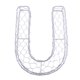 thumbnail image 3 of Alfabeto hierro alambre guirnalda marco suculento maceta metal plantador planta titular u, 3 of 5