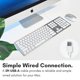 thumbnail image 3 of Teclado Macally WKEYHUBMB con Cable USB y 2 Puertos de Aluminio, 3 of 7