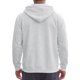 thumbnail image 3 of Chaqueta con capucha de color sólido y cierre de cremallera ligera para hombre L Gris claro, 3 of 6