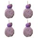 thumbnail image 1 of REGALWOVEN Lindas Toallas de Mano con Bola Peluda de Dibujos Animados, Juego de Toallas de Mano Decorativas Suaves y de Secado Rápido para Baño, Cocina, Inodoro Púrpura de 4 Piezas, 1 of 5