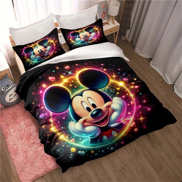 Cute gift mickey quilt cover pillowcase home room bedroom decoration, boy girl cartoon bedding, duvet cover pillowcase Bed Sheets