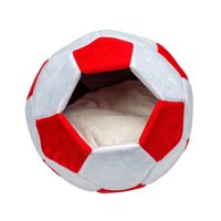 Magideal - Cama Para Perros Pequeños, Camas Para Perros Con Forma De Fútbol Para Perros Pequeños, Cama Para Gatos Con Manta, Camas Acogedoras Para Gatos De Inter Rojo Pequeño