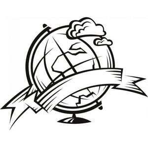 Rienda Libre Graphics - Decomural World Globe Geography Maps Ws-18416