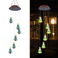 Xusx111 - Navidad Campanas De Viento Solar, Color Cambiando Campanas De Viento Solar, Colgando Al Aire Libre Navidad Año Nuevo Jardín Decoración Regalo Para Niños / Mamá