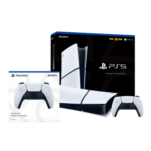 Consola Sony Playstation 5 Slim Edición Digital + Control Dualsense Adicional Blanco