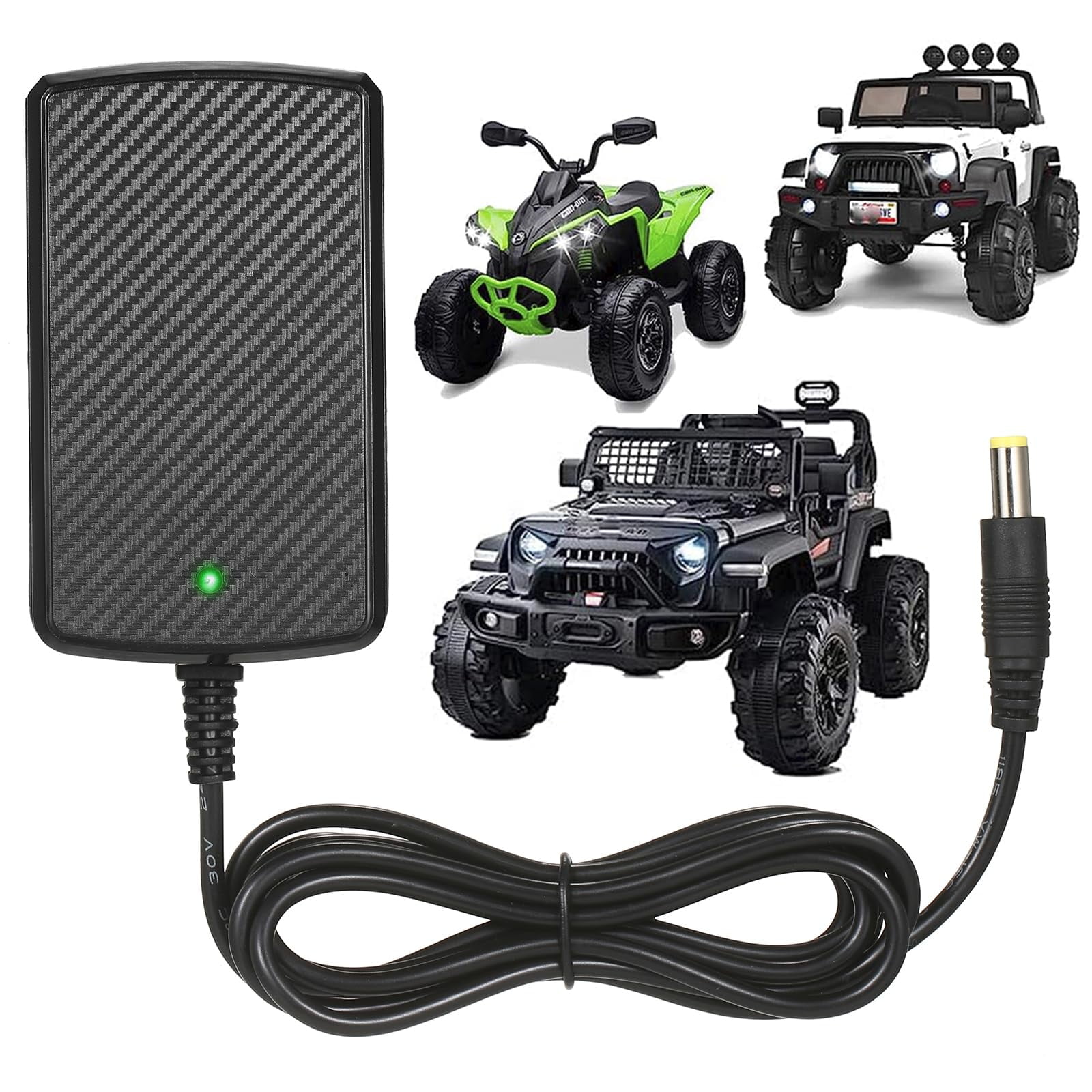 Lazora - Cargador De 24 V 1000 Ma Para Juguetes De Coche Para Niños Con Pantalla Led