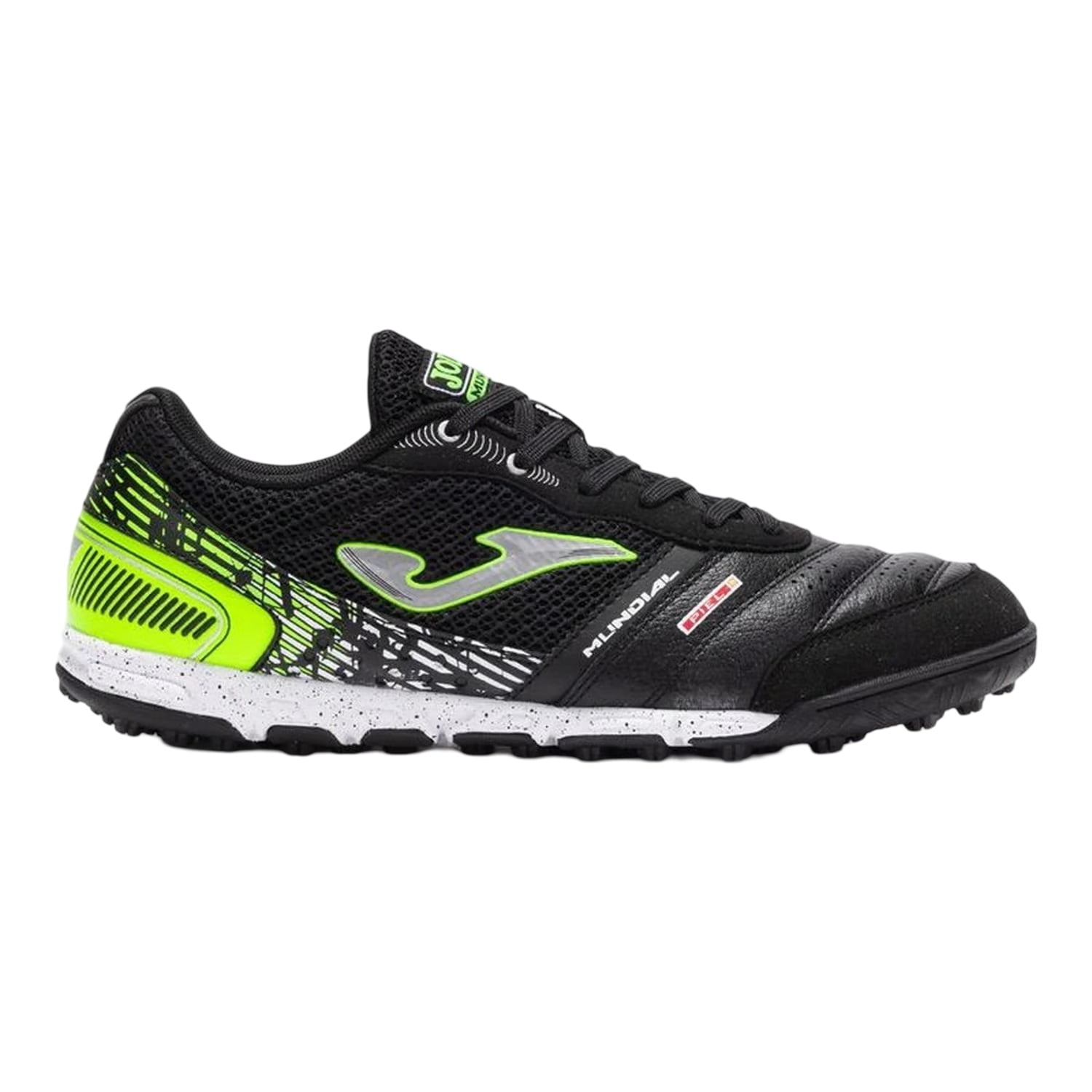 Zapatilla Fútbol Turf Hombre Mundial Negro Fluor Joma