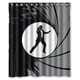 thumbnail image 1 of Cortina de ducha de James Bond con diseño divertido, juego de cortinas de baño con ganchos, tamaño 60 x 72 pulgadas, 1 of 3