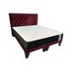 thumbnail image 1 of Cama 2 plazas con Colchon de 150cm X 190cm tapizada en Lino Burdeo Oscuro, 1 of 5