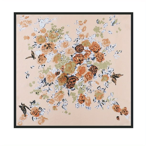 35.4 Flower Print Bandana: Add a Pop of Color to Your Look with These Stylish Floral Head Scarves!
