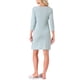 thumbnail image 3 of INSPIRE CHIC Vestido de Dormir de Mujer de Mezcla de Algodón a Rayas Suave con Mangas 3/4 y Cuello Redondo para Descanso y Hora de Dormir M Verde, 3 of 6
