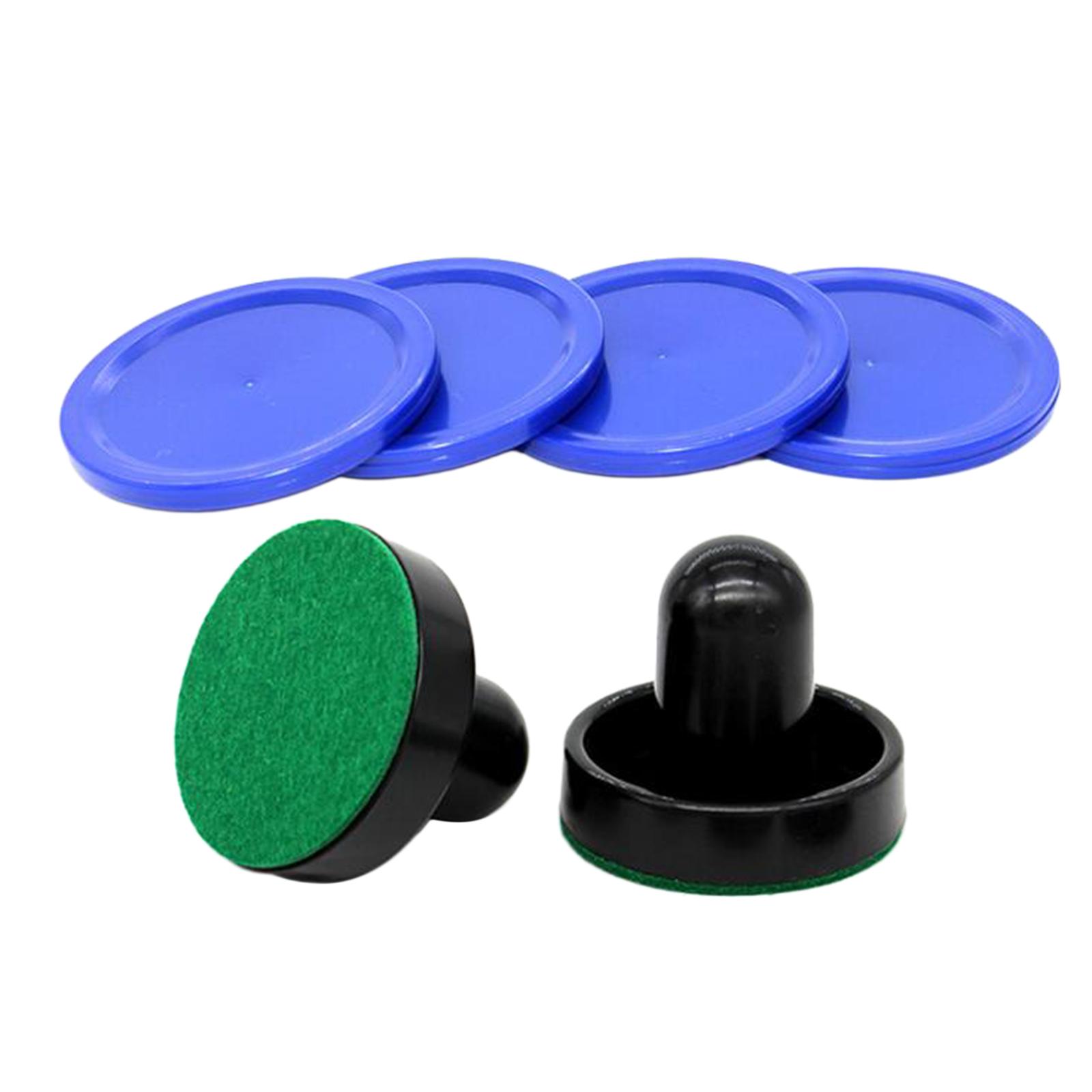 Ioensy - Accesorios Para Paletas De Air Hockey, 2 Empujadores De Air Hockey Y 4 Discos De Air Hockey, Putter Negro