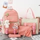 thumbnail image 3 of Girl's school backpack for middle school students ins style canvas waterproof gift handbag pen bag wallet school bag set, 3 of 3