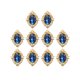 thumbnail image 5 of 10pcs Rhinestone Flat Back Beads Button Scrapbook Embellment Light Blue, 5 of 5