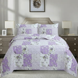 Quilt Andes Estampado Patchwork Lila