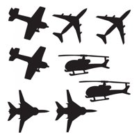 Rienda Libre Graphics - Decomural Aircraft Helicopter Airplane Set Ws-33141