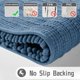 thumbnail image 4 of Alfombra de baño Yimobra, larga, azul, 112 x 61 cm, absorbente, 4 of 8
