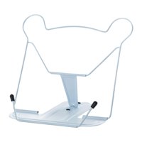 Magideal - Soporte De Libro De Metal, Soporte De Libro Portátil, Soporte De Exhibición De Libro De Ángulo Ajustable Con Clips De Página Para Cuaderno De Partitur Azul