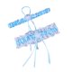 thumbnail image 2 of Liga De Boda De Encaje Para Novia Conjunto De Liga De Pierna Pajarita Para Mujer Azul Cielo, 2 of 5