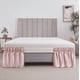 thumbnail image 3 of suxuMhao Falda de Cama Elástica Envolvente con Volantes Tamaño Queen, Gris Rosa - Colchón de 60x80 Pulgadas Compatible con Caída de 15 Pulgadas, Falda de Ropa de Cama de 1 Pieza para Decoración de, 3 of 3