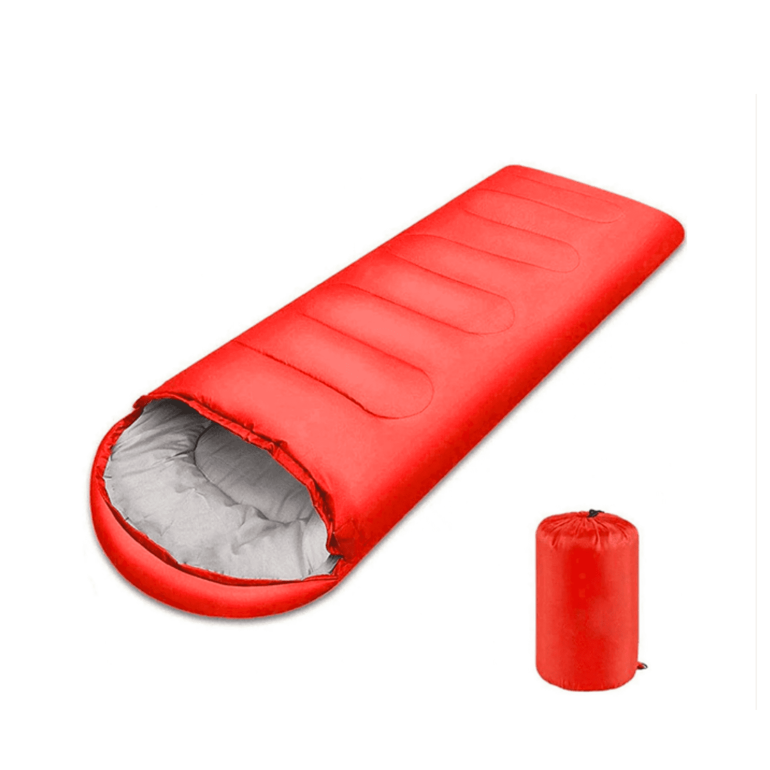 Importclick - Saco Dormir Camping Individual Camping Adultos Rojo