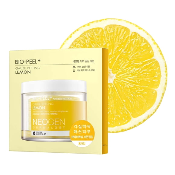 Almohadillas exfoliantes DERMALOGY de NEOGENLAB Bio-Peel Gauze Lemon, 8 unidades