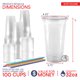 thumbnail image 3 of Vasos de 950 ml con tapas y pajitas (100 juegos), vasos de plástico transparente, 3 of 7