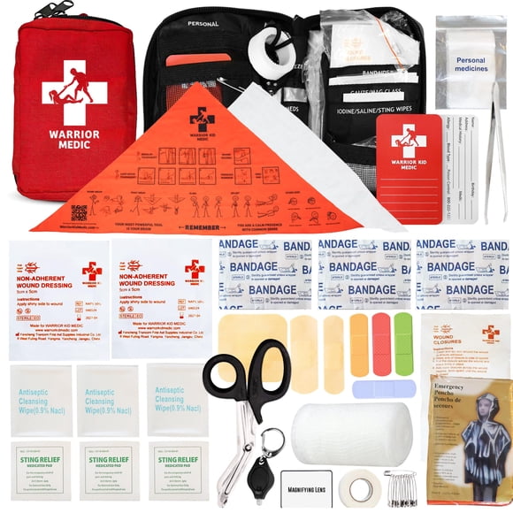Kit de primeros auxilios Warrior Kid Medic con vendaje triangular