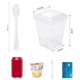 thumbnail image 2 of Vasos de Postre de Plástico FIFWVGP Paquete de 50 150 ml con Tapas y Cucharas, 2 of 7