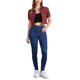 thumbnail image 2 of INSPIRE CHIC Chaquetas Casual para Mujer Chaqueta de Mezclilla Recortada con Botones y Mangas Abullonadas Talla S Rojo Vino, 2 of 6
