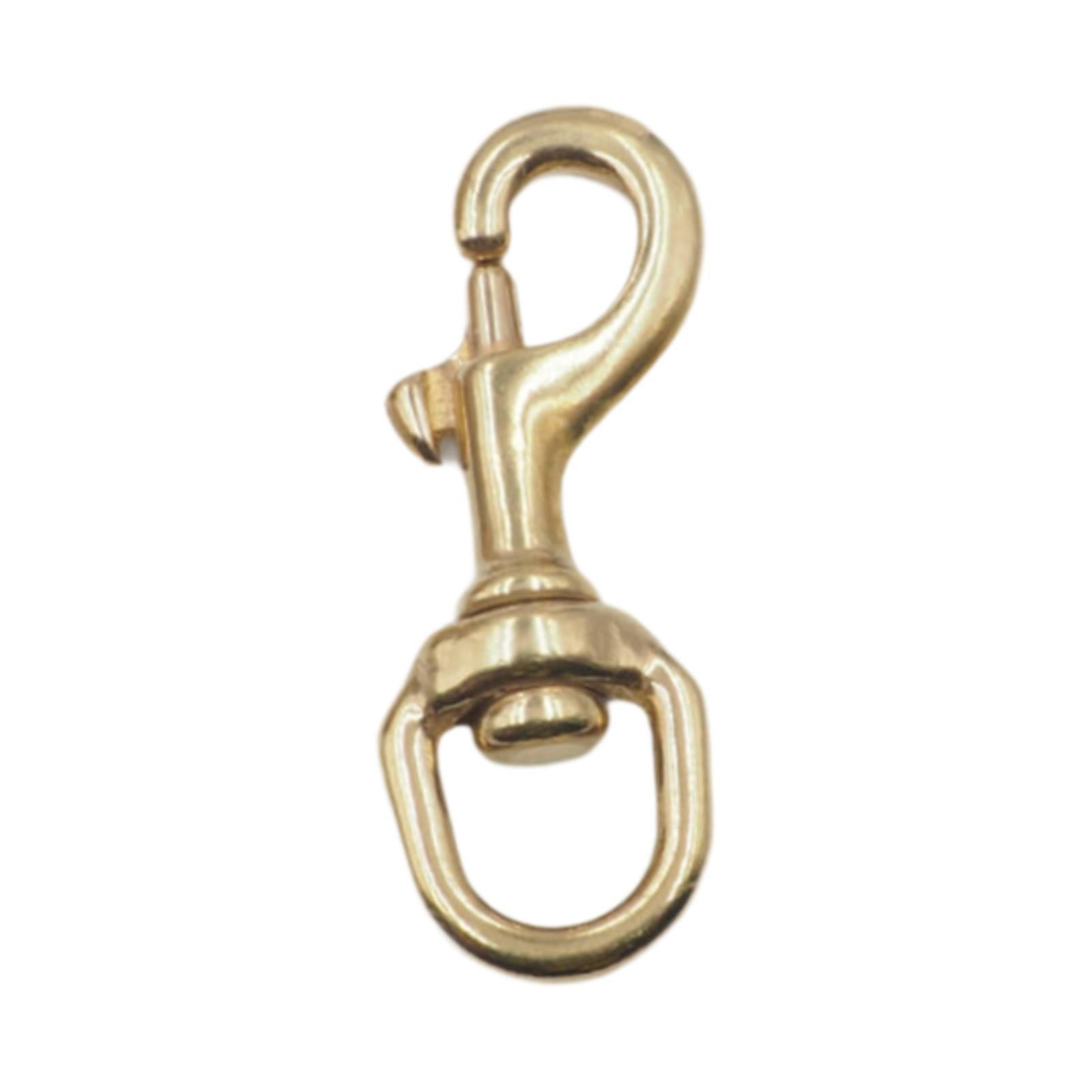 Ioensy - Mosquetón De Latón Con Cierre De Mosquetón Para Llavero, Para Manualidades, Para Exteriores, 1,6 Cm X 8 Cm