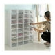 thumbnail image 1 of 10 Uds caja de zapatos gruesa caja de almacenamiento de estante de zapatos de plástico transparente, blanco, 1 of 5