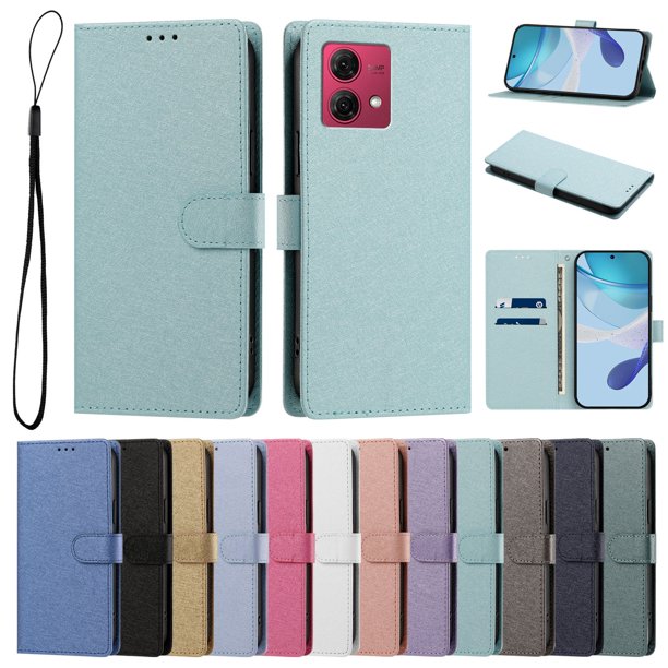 Cartera Protectora para Motorola Moto G84 con Soporte, Verde Menta