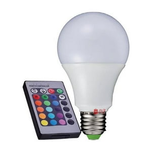 Puntostore - Ampolleta Led Rgb Conector E27 Con Control Remoto - Ps