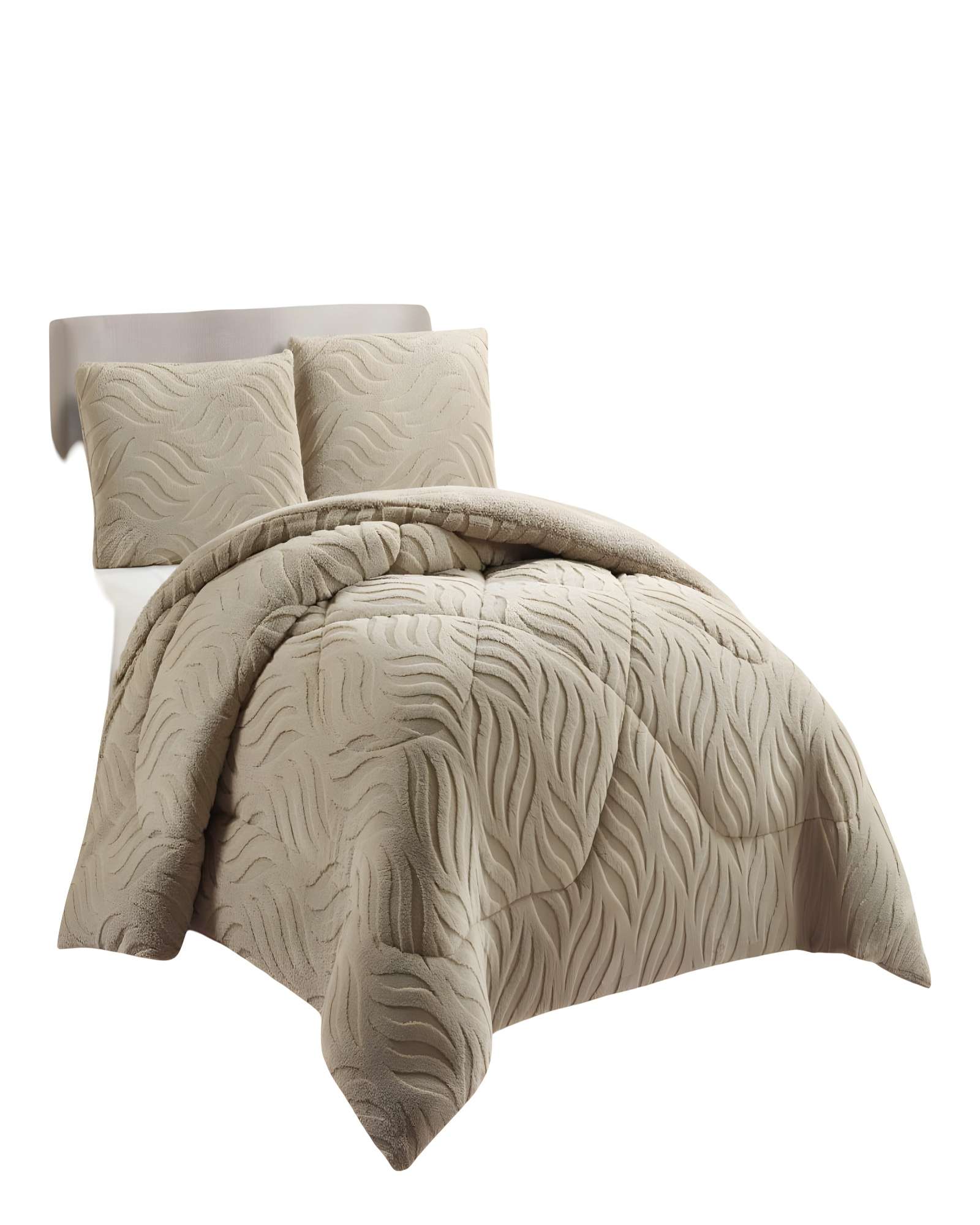 Genérico - Cobertor De Inverno Texturizada Diseño 02 King Café Claro