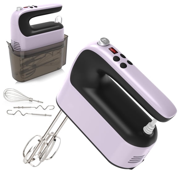 Batidora de mano Yomelo 400W 9 velocidades morado y negro