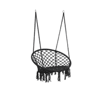Genérico - Silla Hamaca Colgante Para Terraza O Jardín Color Negro