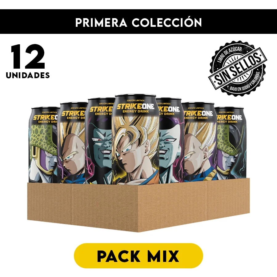 Strikeone - Pack Mix 12 Unidades Bebida Energética (473 Ml C/u) - Primera Edición