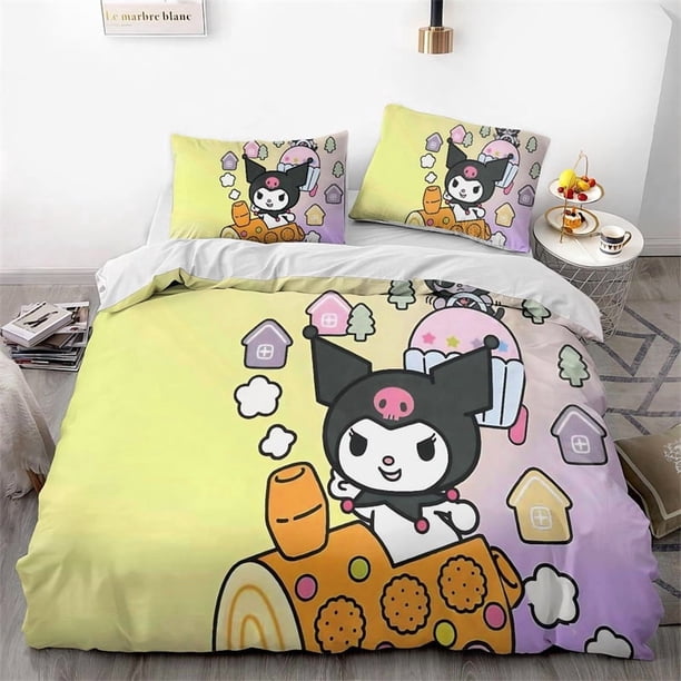 Anime Duvet Cover Full Size Microfiber Soft Cartoon Bedding Set Teen Boys Girls Bedroom Decor 3 Pcs Single Double Bed Set