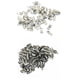 thumbnail image 2 of 200Pcs plegable abrazadera broches clip conector termina cable para joyas de cuero DIY, 2 of 3