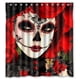 thumbnail image 1 of Cortina de ducha de maquillaje del Día de los Muertos, juego de cortina de baño con ganchos, tamaño 66 x 72 pulgadas, 1 of 3