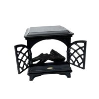 Bothyi - 1/12 Casa De Muñecas Miniatura Chimenea Accesorios Para Fotos Para Decoración Para Sala De Estar Negro