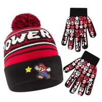 Set De Gorro De Invierno Y Guantes Para Niños Nintendo Super Mario De 4 A 7 Años