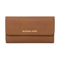 Billetera Michael Kors Adult Jet Set Travel Large Trifold Leather Wallet For Women