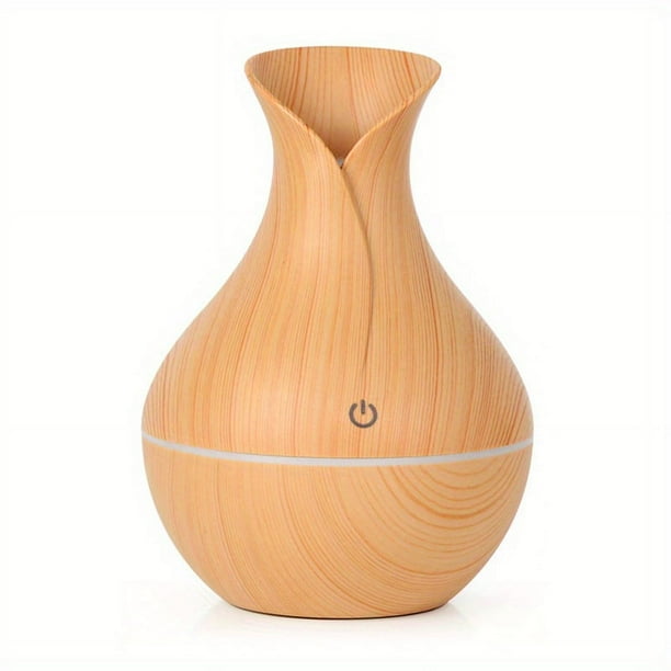 1pc 130ML Wood Grain Humidifier, Cool H2o Spray Mist Aroma Essential Oil Diffuser Usb Mini Air Humidifier