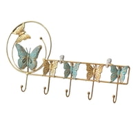 Bothyi - Perchero De Hierro Nórdico, Estante De Almacenamiento De Toallas Portátil Para Ventanas, Ducha, Mariposa Al Aire Libre