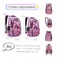 thumbnail image 3 of Set de mochila Bansusu con estampado geométrico para niñas con bolsa de almuerzo, 3 of 7