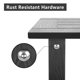 thumbnail image 4 of Mesa auxiliar Meluvici Doble Adirondack resistente a la intemperie, 4 of 7