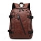 thumbnail image 1 of Tilorraine new vintage men backpack fashion style PU leather school student bags computer bag pocket notebook travel backpacks, 1 of 3